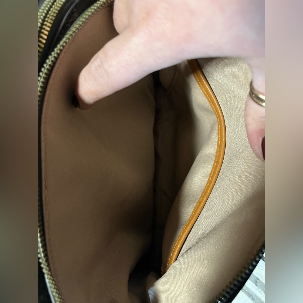 small brown michael kids purse